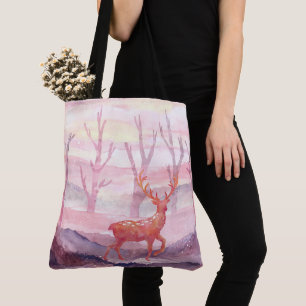 Bolso De Tela Venado en el bosque