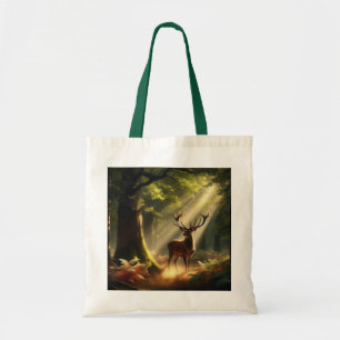 Bolso De Tela Venado en el bosque matutino