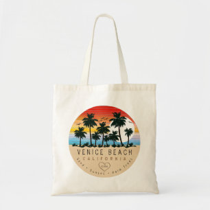 Bolso De Tela Venecia Beach California Retro Palmeras Souvenir