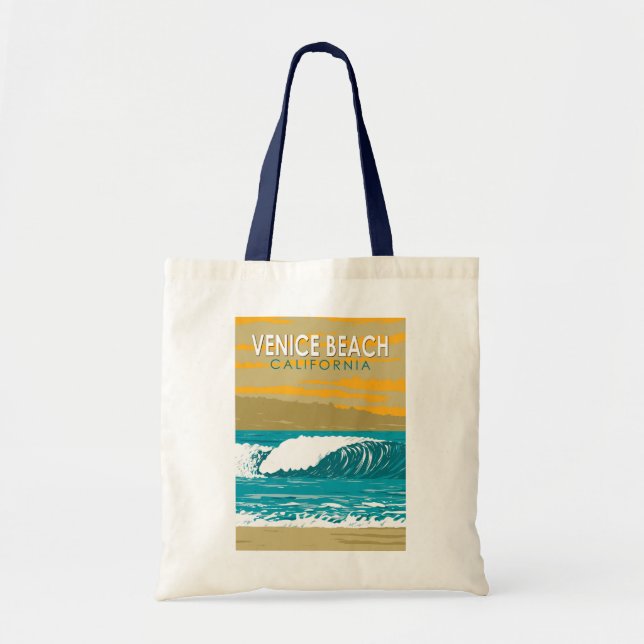 Bolso De Tela Venecia Beach California Viajes de arte (Frente)