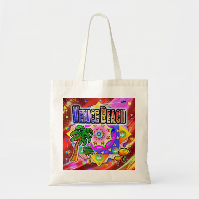 Bolso De Tela Venecia Beach Tropical Friends Tothe Bag (Frente)