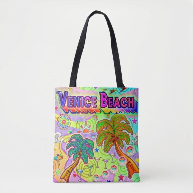 Bolso De Tela Venecia Beach Vacation Target Tote Bag (Anverso)