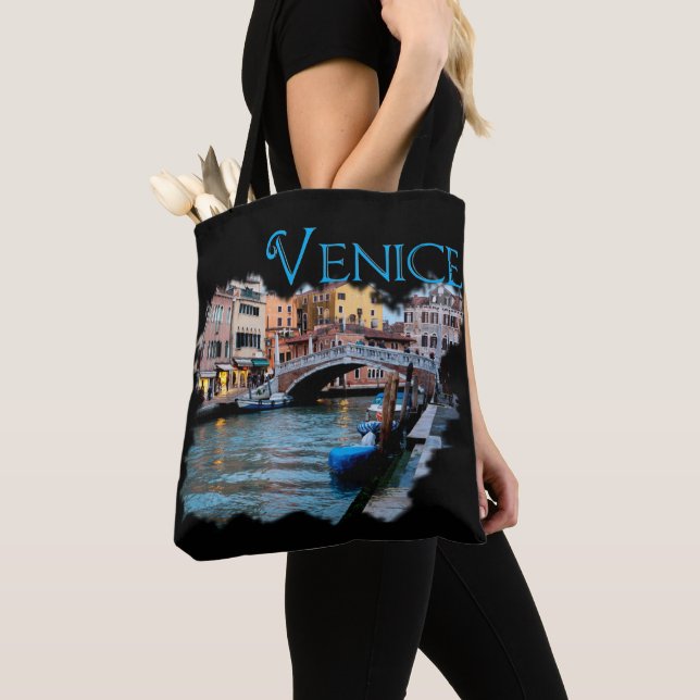 Bolso De Tela Venecia, Italia: A lo largo del Canal (Detalle)