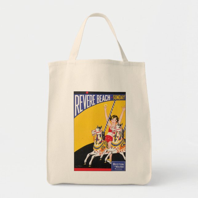 Bolso De Tela Venere la playa domingo (Frente)
