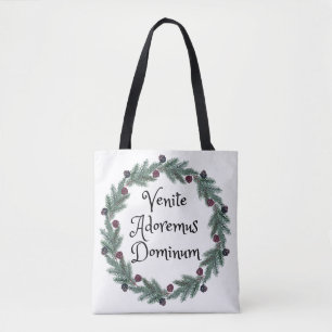 Bolso De Tela Venite Adoremus Dominum Navidades religiosos latin