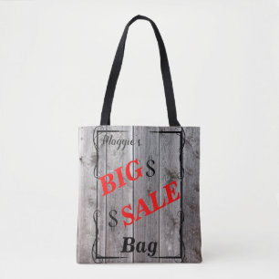 Bolso De Tela Venta de ganadería personalizada Rustic Barnwood