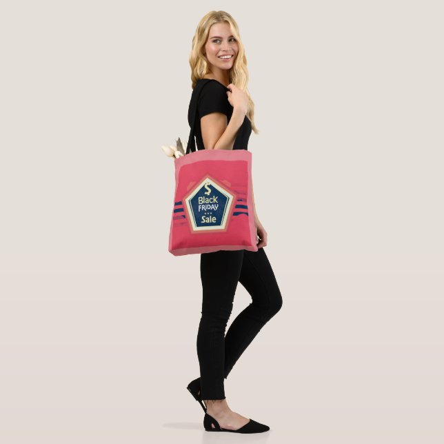 Bolso De Tela Venta de Viernes Negro Rosa (Puesto)