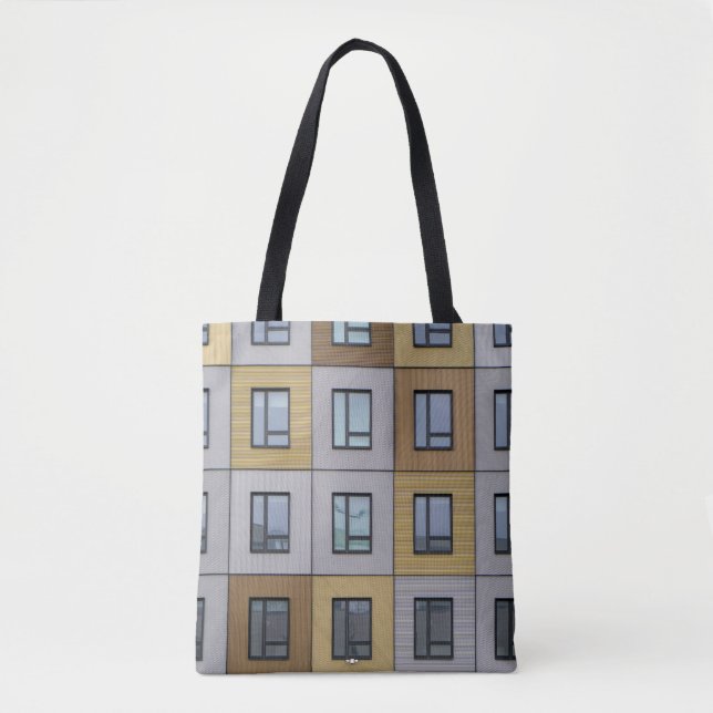 Bolso De Tela Ventanales blancos y beiges (Anverso)