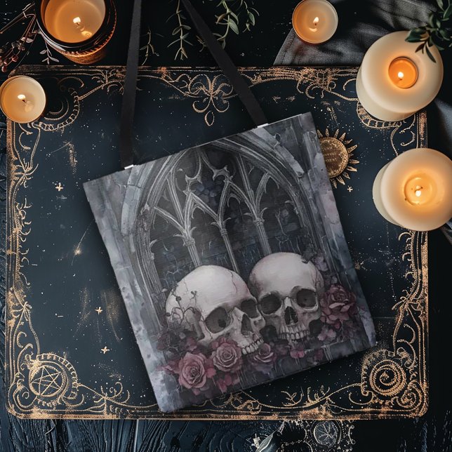 Bolso De Tela Ventanas góticas y cráneos (Subido por el creador)