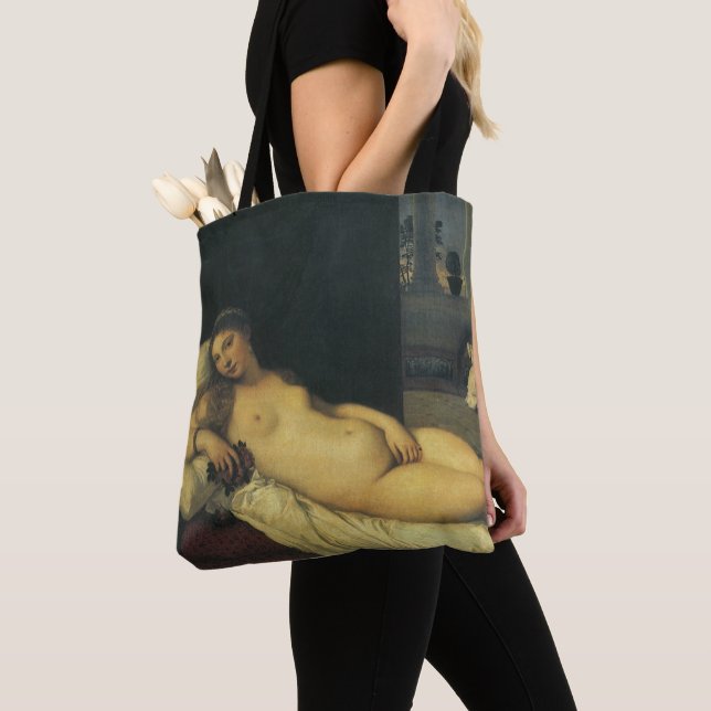 Bolso De Tela Venus de Urbino de Tiziano, Arte del Renacimiento (Detalle)