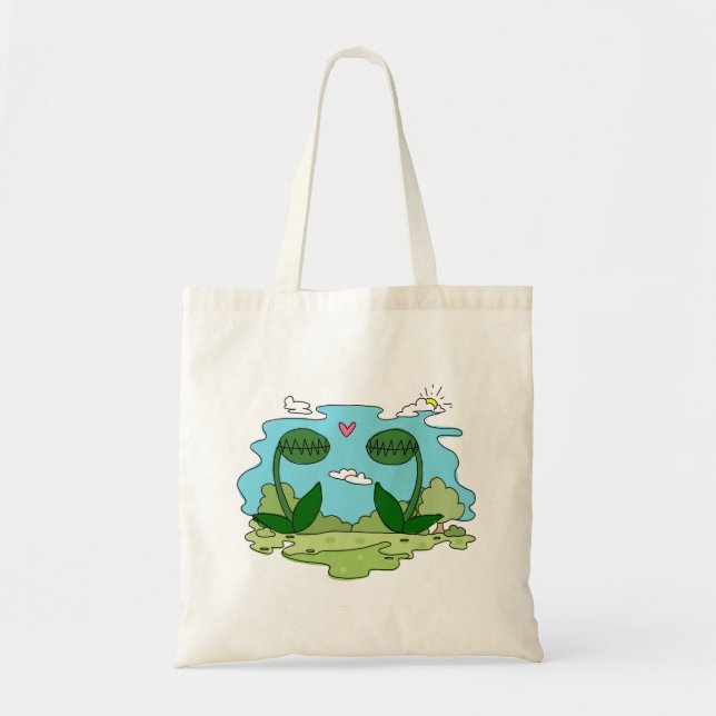 Bolso De Tela venus flytrampa love (Frente)