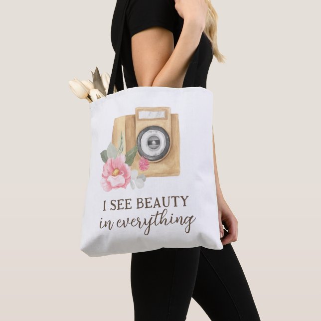 Bolso De Tela Veo Belleza En Todo El Fotógrafo Toque Bag (Detalle)