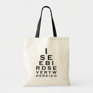 Bolso De Tela Veo los pájaros Eyechart