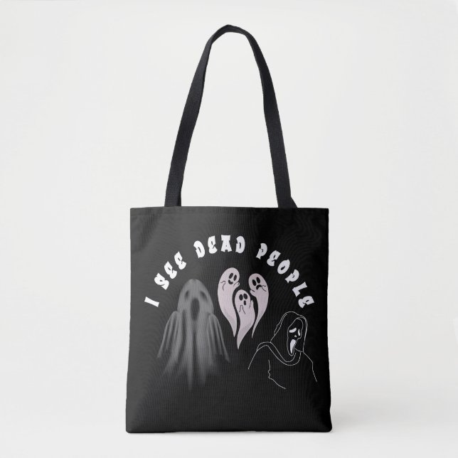 BOLSO DE TELA VEO MUERTOS (Anverso)