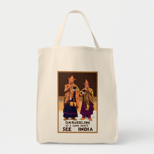 Bolso De Tela Ver India ~ Darleeling (Frente)