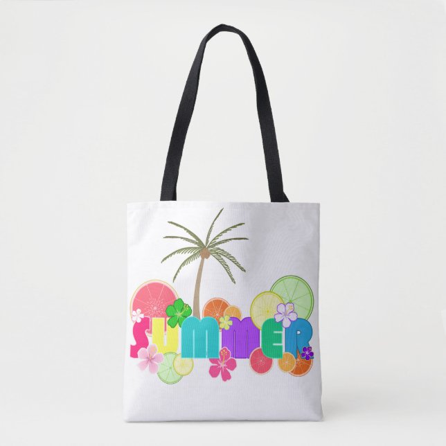 Bolso De Tela Verano (Con palmera) (Anverso)