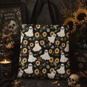 Bolso De Tela Verano de fantasmas y girasoles gótico espeluznant