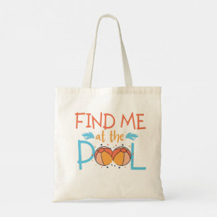 Bolso De Tela Verano divertido , Encuéntrame en la piscina , bo