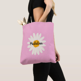 Bolso De Tela Verano rosado dulce de girasol monograma