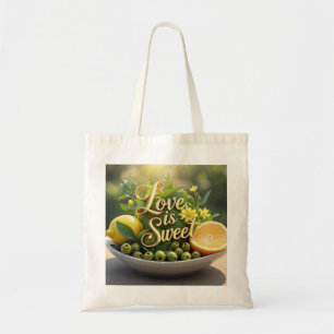 Bolso De Tela Verano soleado Lemones, aceitunas, rodajas de cítr