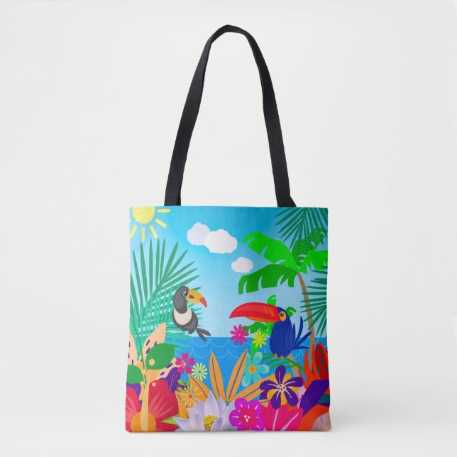 Bolso De Tela Verano tropical (Anverso)