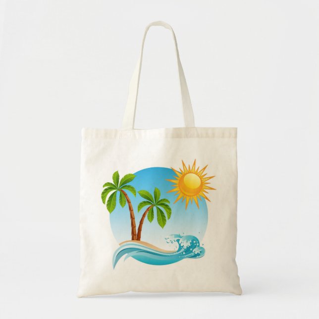 Bolso De Tela Verano tropical (Frente)