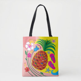 Bolso De Tela Verano Tropical de Piña