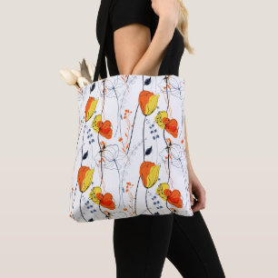 Bolso De Tela Verano tropical Diseño floral amarillo hermoso
