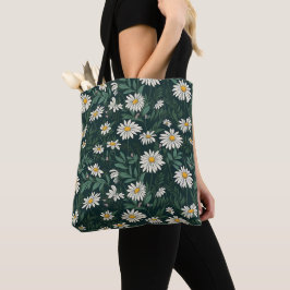 Bolso De Tela Verano White Daisy Meadow