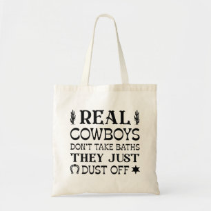 Bolso De Tela Verdaderos Vaqueros no se bañan simplemente se rom