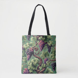 Bolso De Tela Verdant Vineyard Bliss: un tapiz de los apájaros
