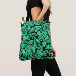 Bolso De Tela Verde, abstracto, retro