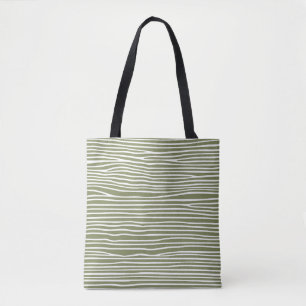 Bolso De Tela Verde aceitoso moderno alineado abstracto