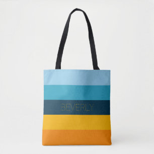 Bolso De Tela Verde amarillo naranja, 5 colores, nombre personal