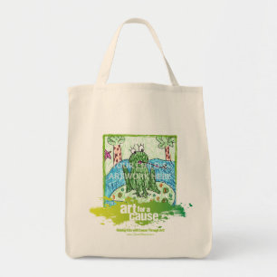 Bolso De Tela Verde "arte para tote $15,95 de una causa"