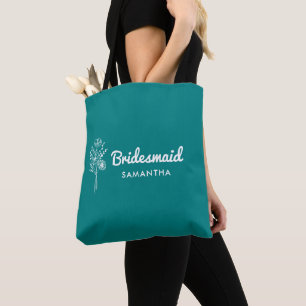 Bolso De Tela Verde azulada propuesta de dama de honor regalo