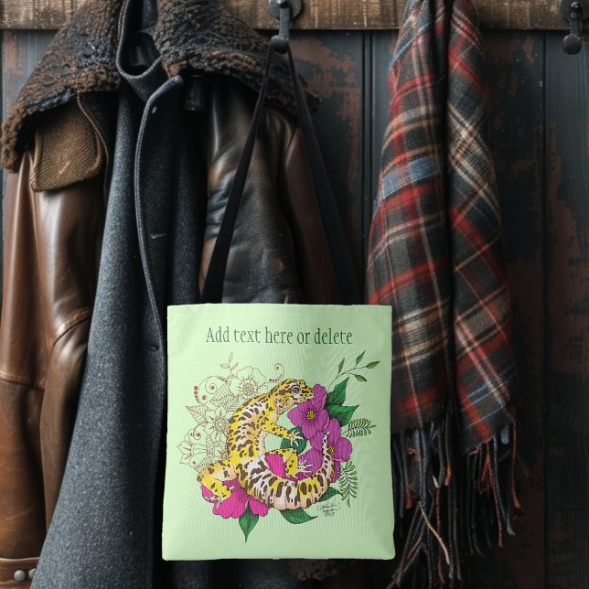 Bolso De Tela Verde Gecko Amarillo Leopardo (Subido por el creador)