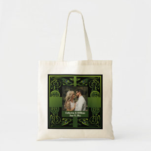 Bolso De Tela Verde irlandés celta tradicional     