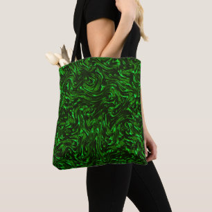 Bolso De Tela Verde metálico de grano texturado