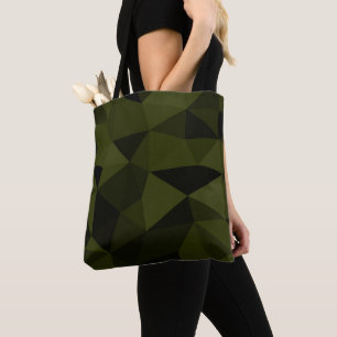 Bolso De Tela Verde oscuro del ejército negro patrón de malla ge