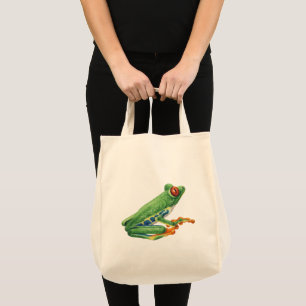 Bolso De Tela Verde Rana