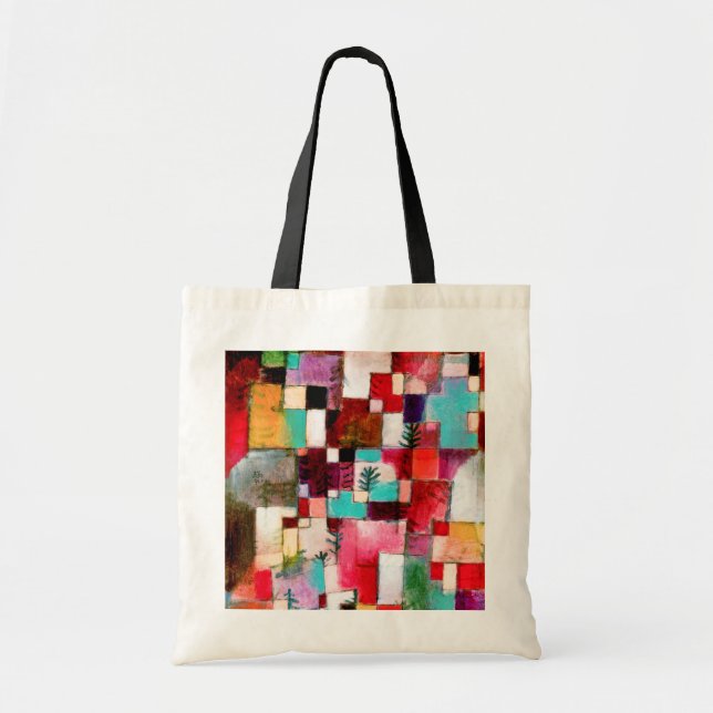 Bolso De Tela Verde Rojo y Violeta, Paul Klee (Frente)