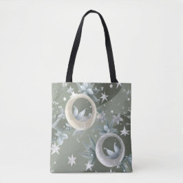 Bolso De Tela Verde Salvia Luna Celestial (2)