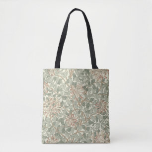 Bolso De Tela Verde Suave Vintage William Morris Honeysuckle