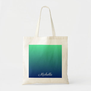 Bolso De Tela Verde y azul personalizados sombríos