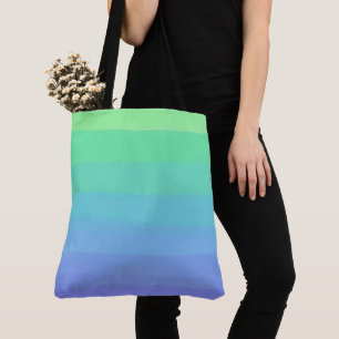 Bolso De Tela Verdes brillantes y gradiente azul