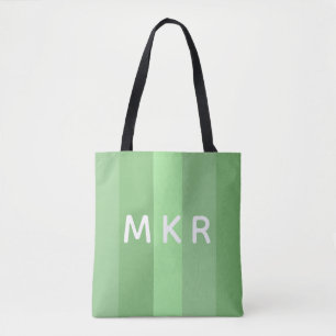 Bolso De Tela Verdes monogramados