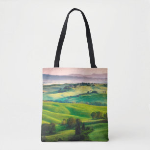 Bolso De Tela Verdes preciosos en el paisaje y con luz