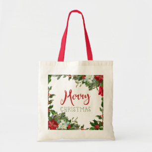 Bolso De Tela Verdor navideño