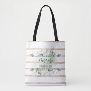 Bolso De Tela Verdor Oro Madre botánica del Tote de la novia